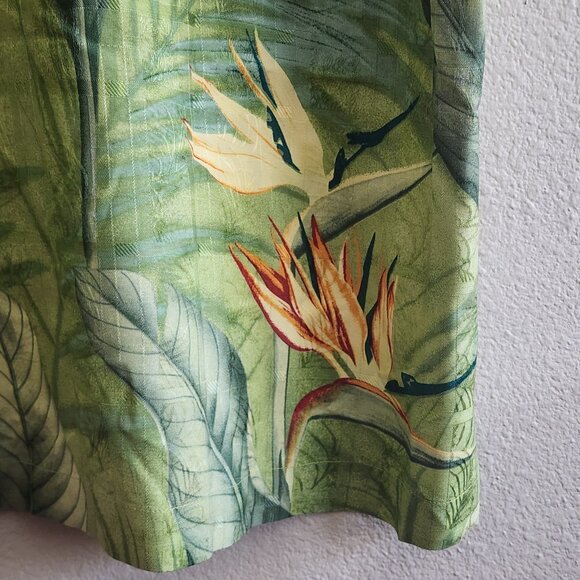 Tommy Bahama Shirt Mens Medium Silk Tropical Floral Leaf Relaxed Fit Button Up - Picture 10 of 12
